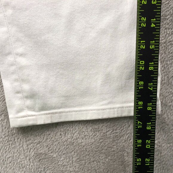 Chaps Womens Capri Pants Size 16 Flat Front White Straight Leg Casual Classic - Picture 5 of 11